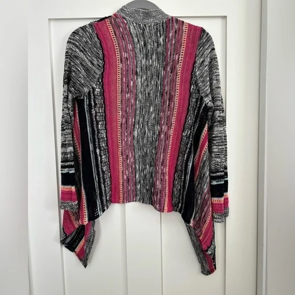 Say What? Vibrant Open Front Sweater Cardigan - Size Medium, EUC, fun vibrant - Picture 5 of 7
